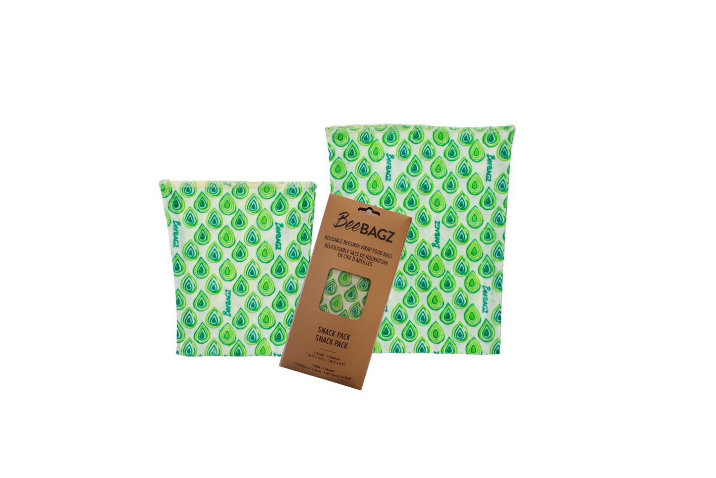 Beeswax wrap and reusable food storage bags by BeeBAGZ are a plastic free alternative to plastic wraps & ziplocked bags for your food storage needs. These beeswax wraps and beeswax wrap bags are a great eco friendly gift and can be used as food wraps, produce bags, snack bags, lunch bags or sandwich bags. Shop today!
