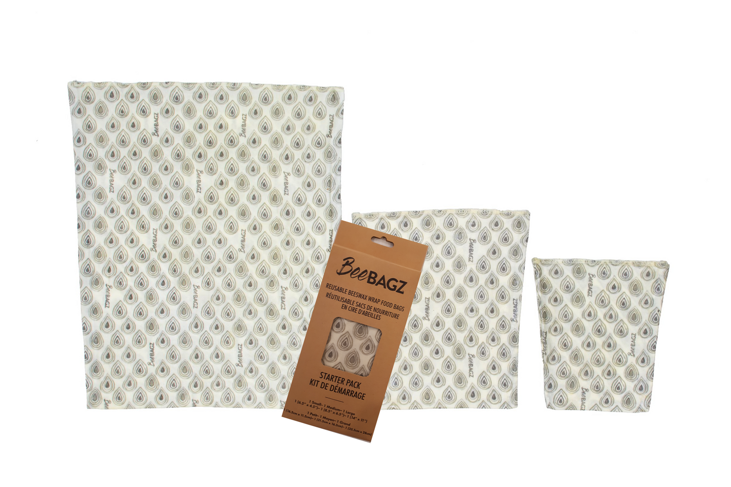 Beeswax wrap and reusable food storage bags by BeeBAGZ are a plastic free alternative to plastic wraps & ziplocked bags for your food storage needs. These beeswax wraps and beeswax wrap bags are a great eco friendly gift and can be used as food wraps, produce bags, snack bags, lunch bags or sandwich bags. Shop today!