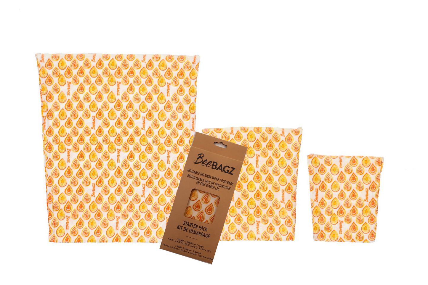Beeswax wrap and reusable food storage bags by BeeBAGZ are a plastic free alternative to plastic wraps & ziplocked bags for your food storage needs. These beeswax wraps and beeswax wrap bags are a great eco friendly gift and can be used as food wraps, produce bags, snack bags, lunch bags or sandwich bags. Shop today!