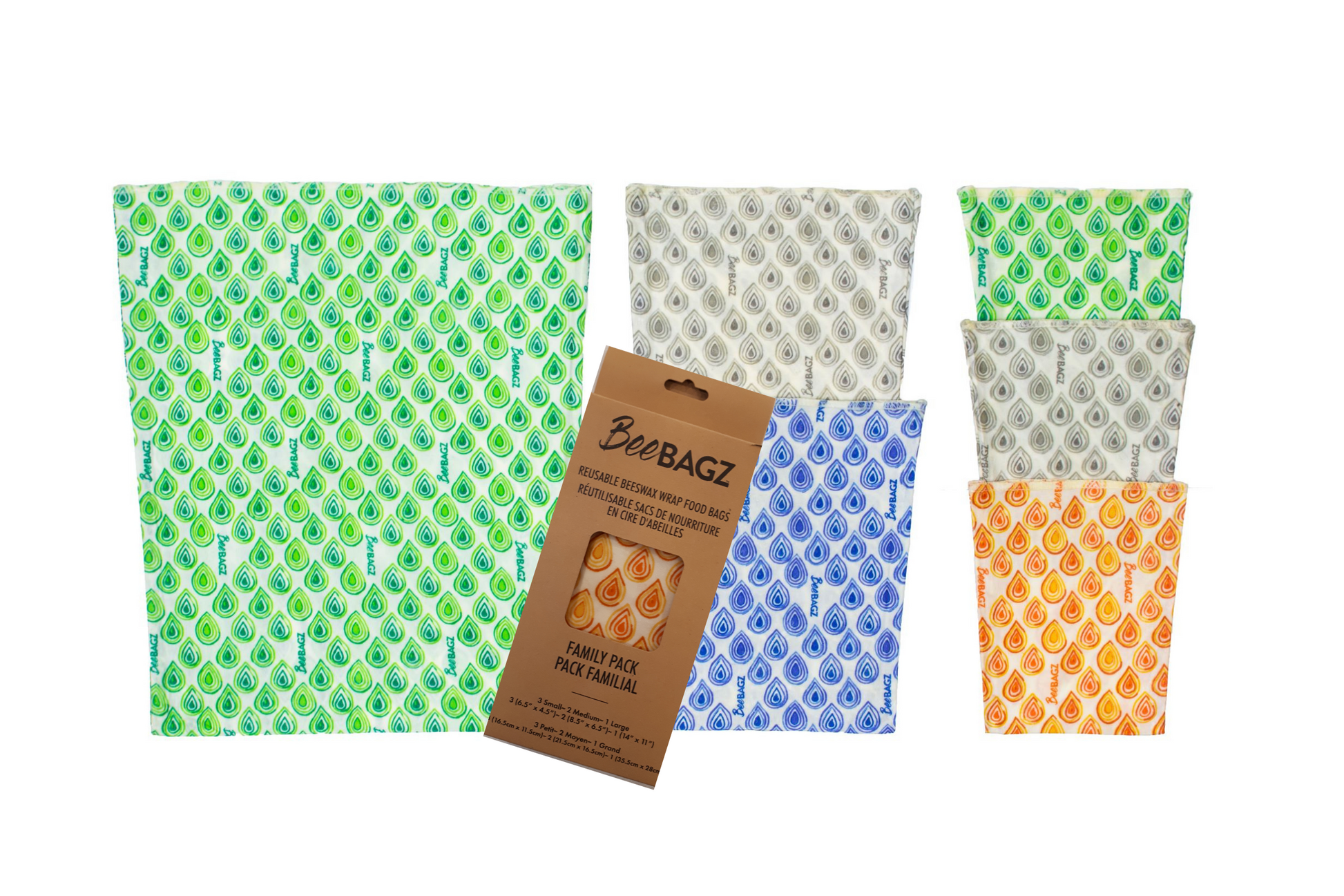Beeswax wrap and reusable food storage bags by BeeBAGZ are a plastic free alternative to plastic wraps & ziplocked bags for your food storage needs. These beeswax wraps and beeswax wrap bags are a great eco friendly gift and can be used as food wraps, produce bags, snack bags, lunch bags or sandwich bags. Shop today!