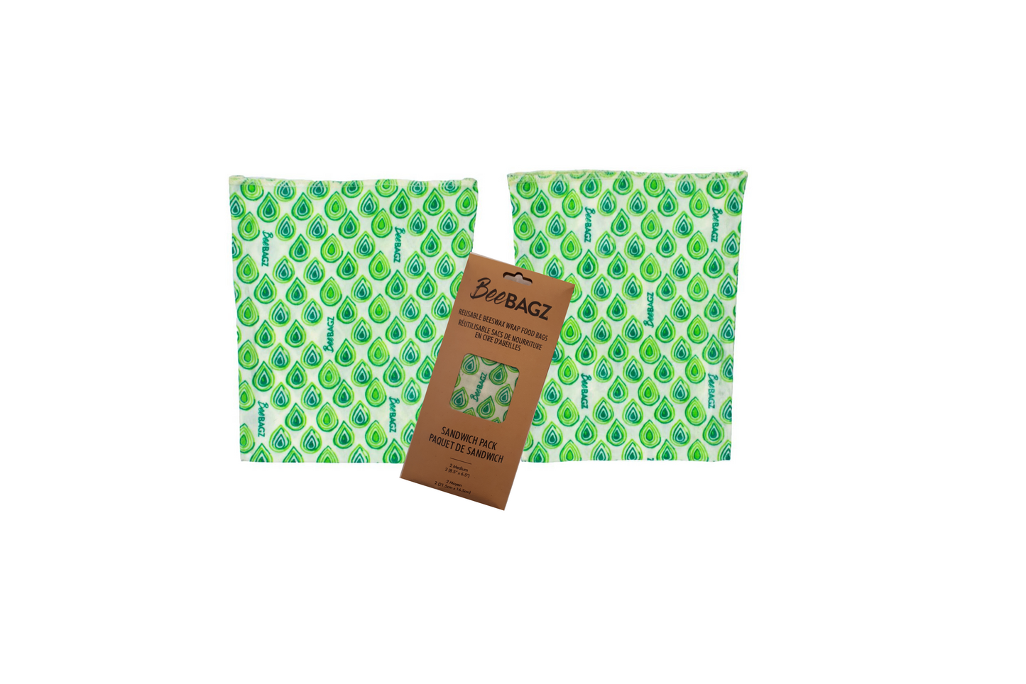 Beeswax wrap and reusable food storage bags by BeeBAGZ are a plastic free alternative to plastic wraps & ziplocked bags for your food storage needs. These beeswax wraps and beeswax wrap bags are a great eco friendly gift and can be used as food wraps, produce bags, snack bags, lunch bags or sandwich bags. Shop today!