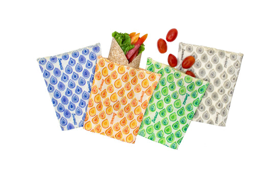 Beeswax wrap and reusable food storage bags by BeeBAGZ are a plastic free alternative to plastic wraps & ziplocked bags for your food storage needs. These beeswax wraps and beeswax wrap bags are a great eco friendly gift and can be used as food wraps, produce bags, snack bags, lunch bags or sandwich bags. Shop today!