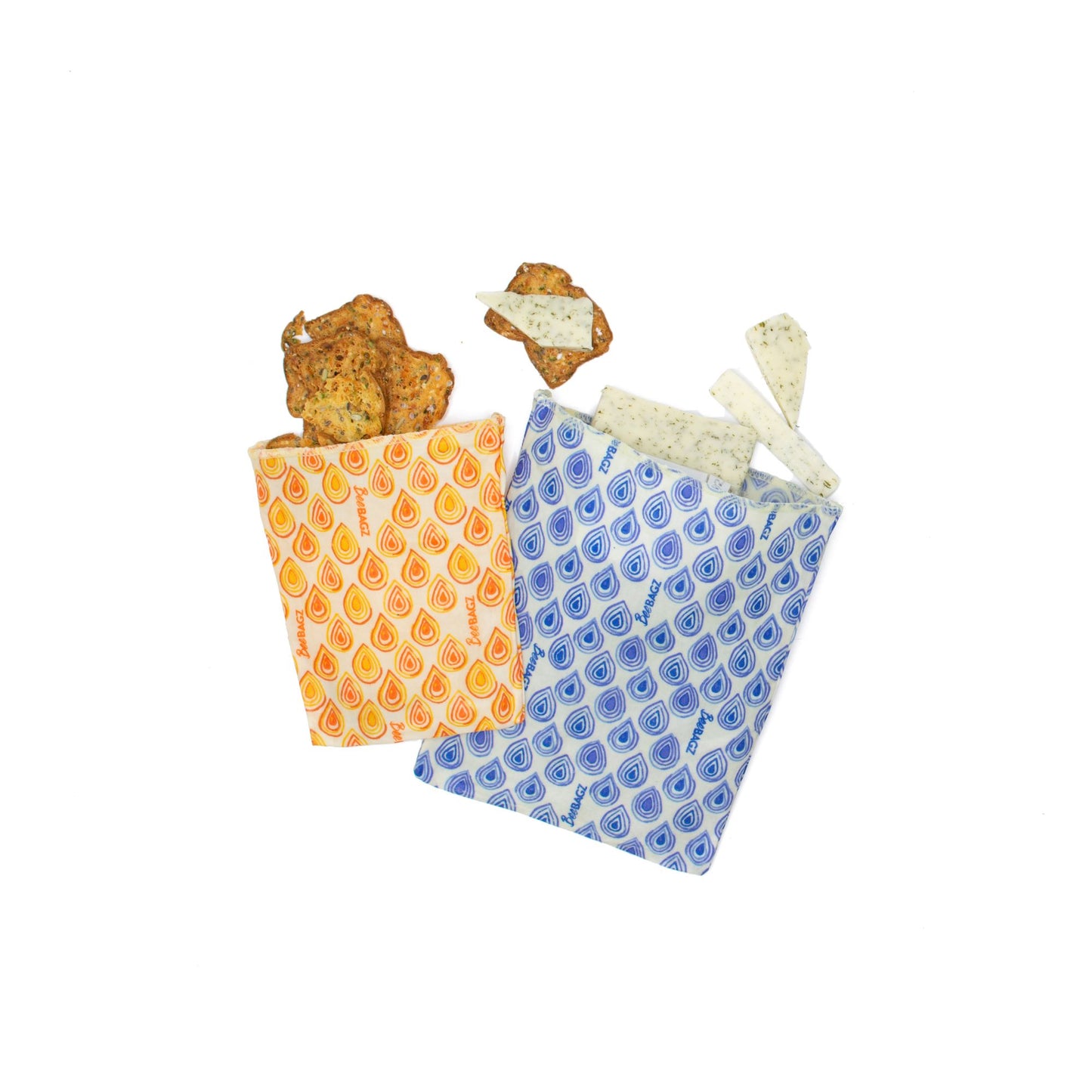 Beeswax wrap and reusable food storage bags by BeeBAGZ are a plastic free alternative to plastic wraps & ziplocked bags for your food storage needs. These beeswax wraps and beeswax wrap bags are a great eco friendly gift and can be used as food wraps, produce bags, snack bags, lunch bags or sandwich bags. Shop today!
