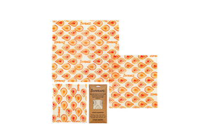 BeeWRAPZ™ Pack of 3 | Reusable Beeswax Food Storage Wraps