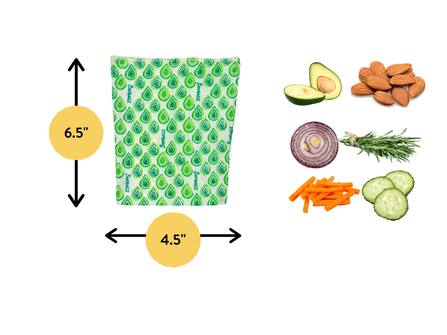 Beeswax wrap and reusable food storage bags by BeeBAGZ are a plastic free alternative to plastic wraps & ziplocked bags for your food storage needs. These beeswax wraps and beeswax wrap bags are a great eco friendly gift and can be used as food wraps, produce bags, snack bags, lunch bags or sandwich bags. Shop today!