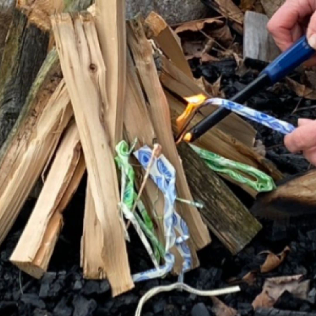 Amazing fire starter strips made from cotton fabric infused with beeswax. FireSTARTERZ™ are lightweight, water-resistant, burns chemical free and even works with wet wood! Perfect for lighting fires at home or when camping!