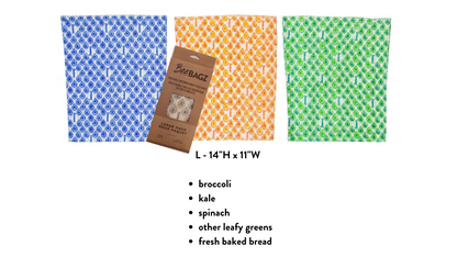 Beeswax wrap and reusable food storage bags by BeeBAGZ are a plastic free alternative to plastic wraps & ziplocked bags for your food storage needs. These beeswax wraps and beeswax wrap bags are a great eco friendly gift and can be used as food wraps, produce bags, snack bags, lunch bags or sandwich bags. Shop today!
