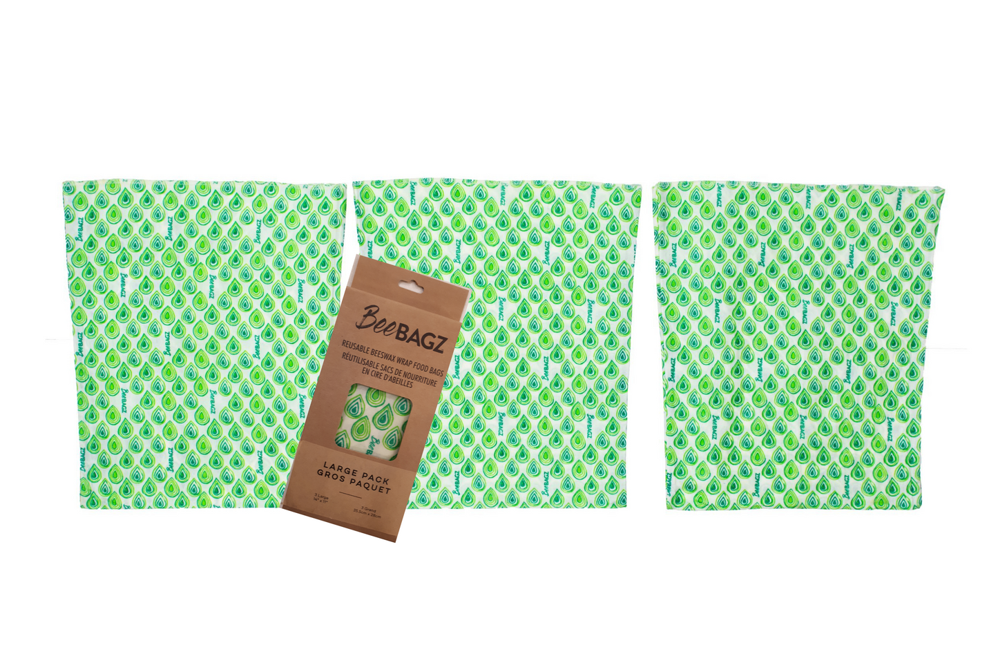 Beeswax wrap and reusable food storage bags by BeeBAGZ are a plastic free alternative to plastic wraps & ziplocked bags for your food storage needs. These beeswax wraps and beeswax wrap bags are a great eco friendly gift and can be used as food wraps, produce bags, snack bags, lunch bags or sandwich bags. Shop today!