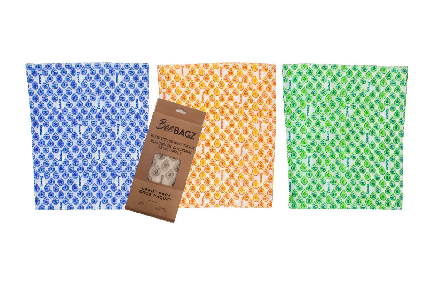 Beeswax wrap and reusable food storage bags by BeeBAGZ are a plastic free alternative to plastic wraps & ziplocked bags for your food storage needs. These beeswax wraps and beeswax wrap bags are a great eco friendly gift and can be used as food wraps, produce bags, snack bags, lunch bags or sandwich bags. Shop today!