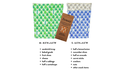 Beeswax wrap and reusable food storage bags by BeeBAGZ are a plastic free alternative to plastic wraps & ziplocked bags for your food storage needs. These beeswax wraps and beeswax wrap bags are a great eco friendly gift and can be used as food wraps, produce bags, snack bags, lunch bags or sandwich bags. Shop today!
