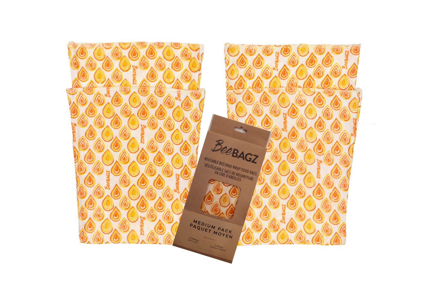 Beeswax wrap and reusable food storage bags by BeeBAGZ are a plastic free alternative to plastic wraps & ziplocked bags for your food storage needs. These beeswax wraps and beeswax wrap bags are a great eco friendly gift and can be used as food wraps, produce bags, snack bags, lunch bags or sandwich bags. Shop today!