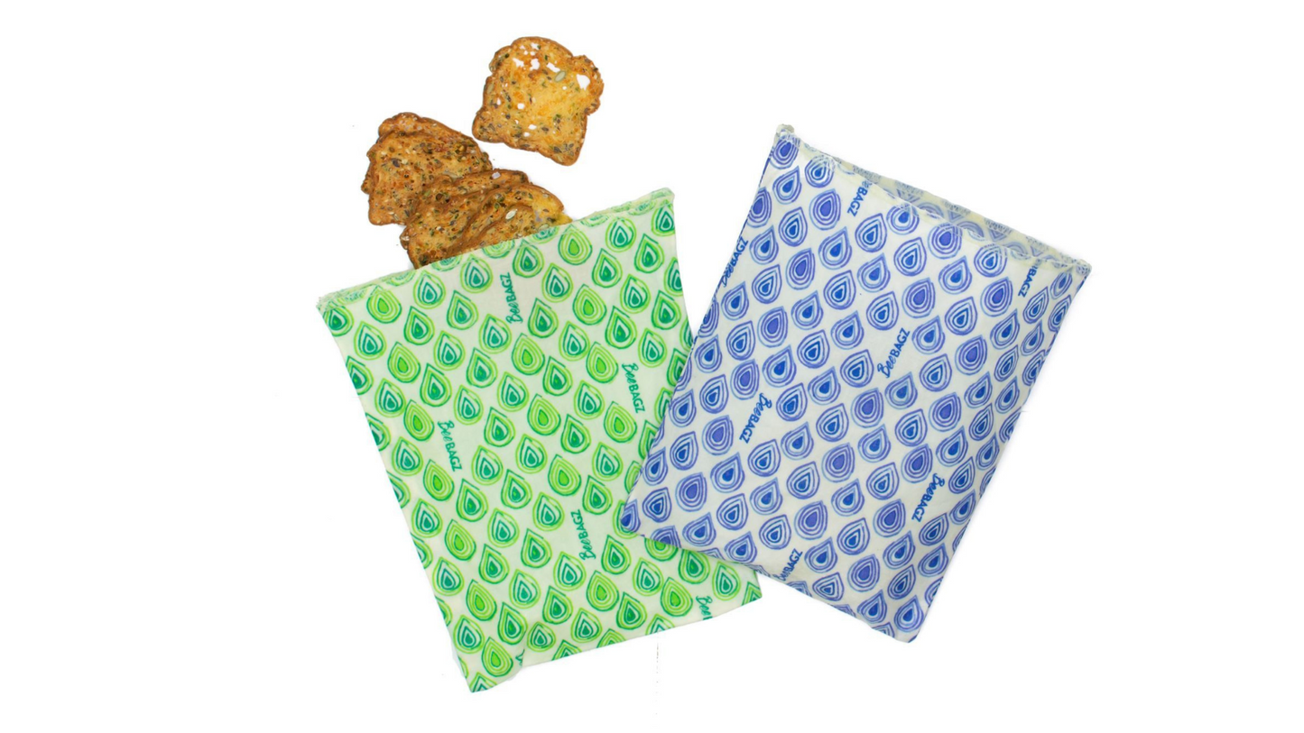 Sandwich Pack of 2 - Reusable Beeswax Wrap Food Storage Bags