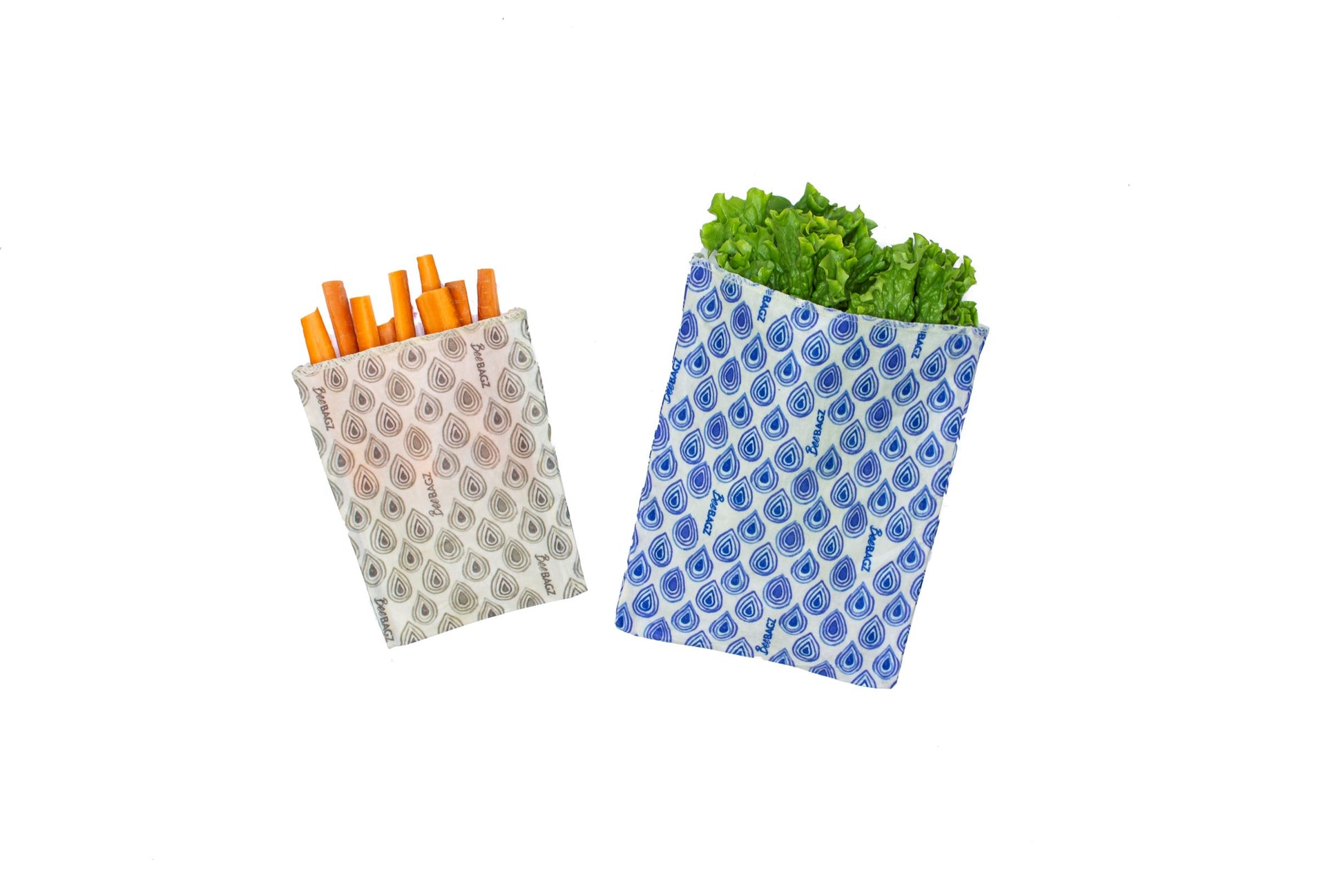 Beeswax wrap and reusable food storage bags by BeeBAGZ are a plastic free alternative to plastic wraps & ziplocked bags for your food storage needs. These beeswax wraps and beeswax wrap bags are a great eco friendly gift and can be used as food wraps, produce bags, snack bags, lunch bags or sandwich bags. Shop today!